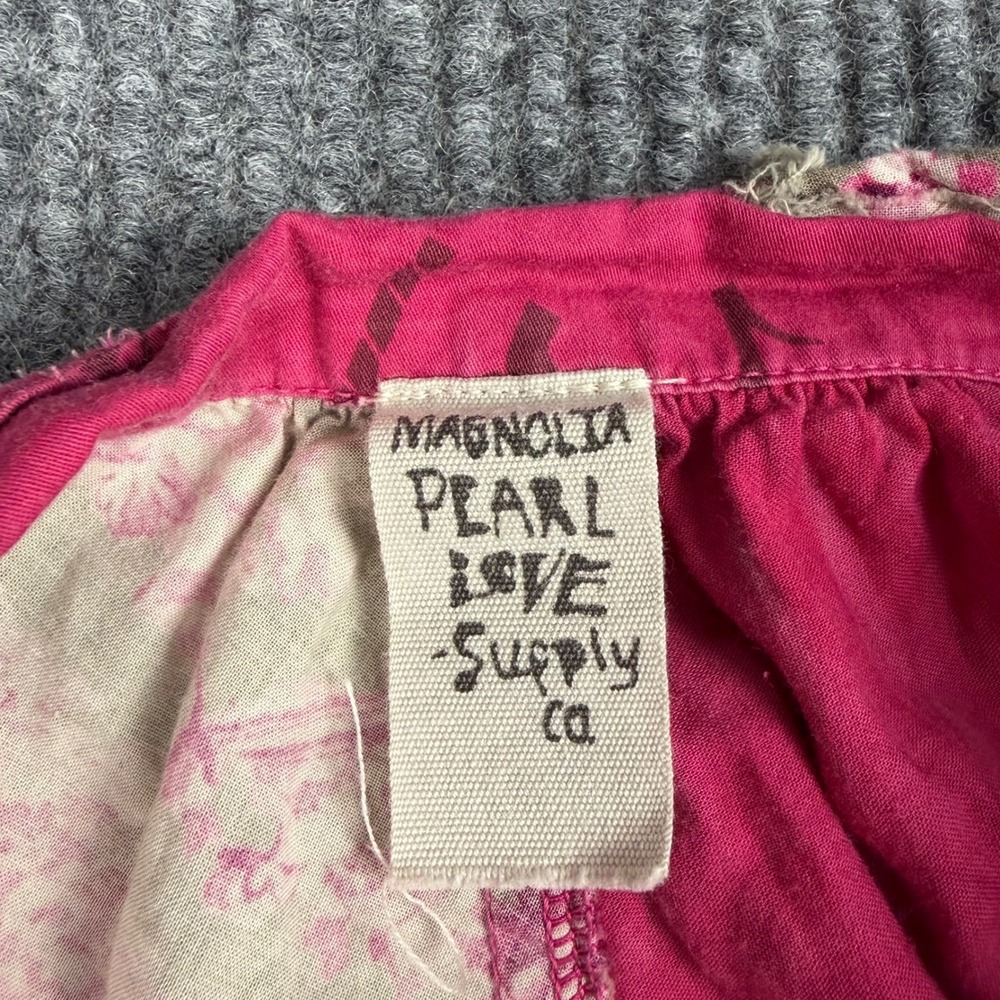 Magnolia Pearl Kiki Bloomers Womens OS 200 Betsy Pink Floral Cotton Boho Cottage - Picture 4 of 16